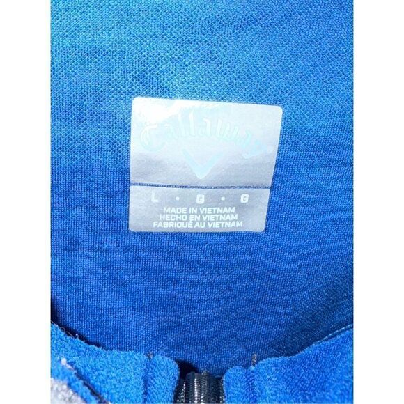 Callaway Men’s Golf 1/4 Zip Tech Fleece In Olympian Blue Heather Size L - Picture 8 of 10